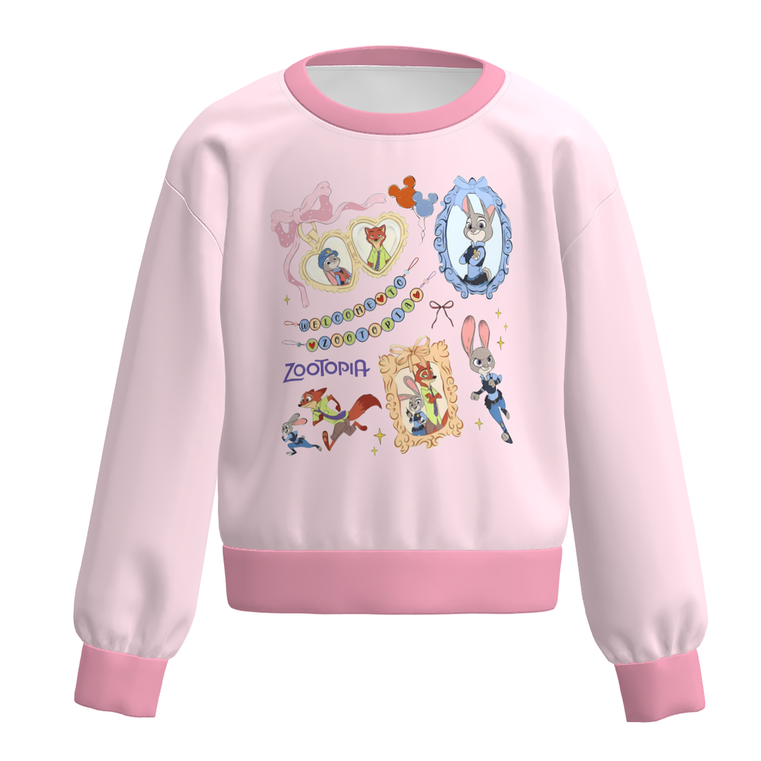 Zootopia inspired printed sweater top for girls