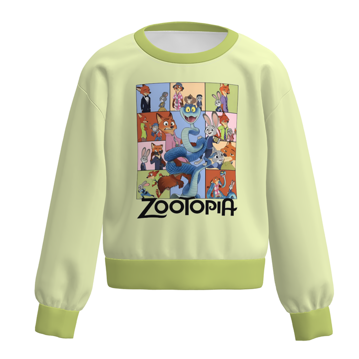 Zootopia inspired printed sweater top for girls