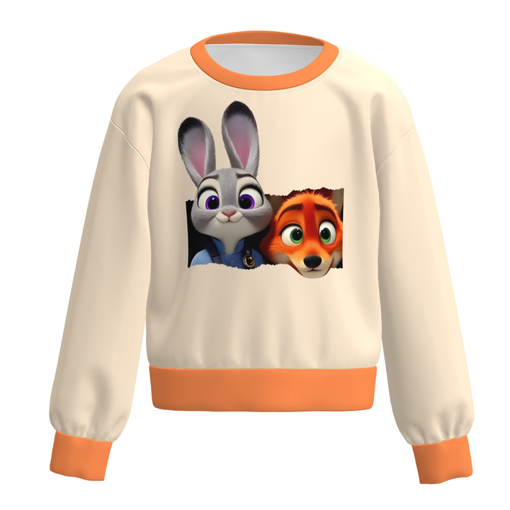 Zootopia inspired printed sweater top for girls