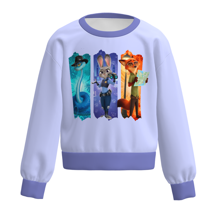Zootopia inspired printed sweater top for girls