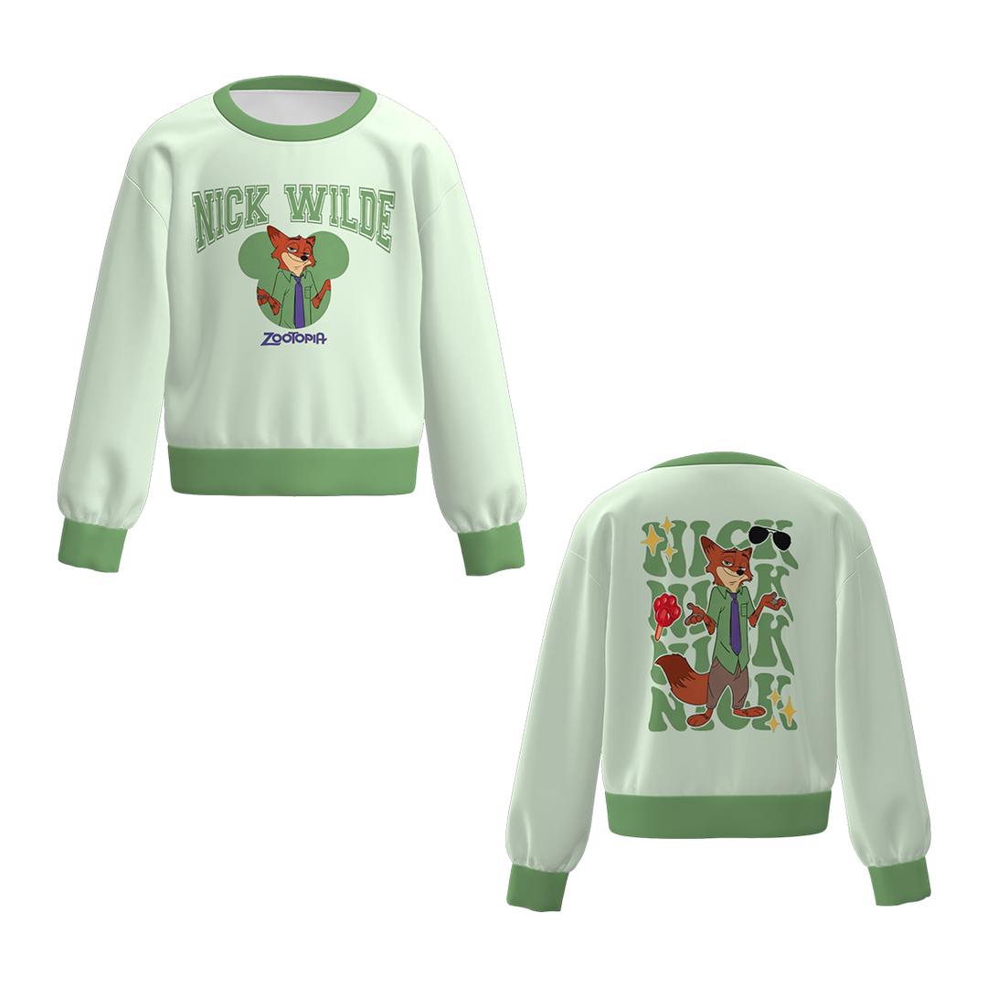 Zootopia inspired printed sweater top for girls