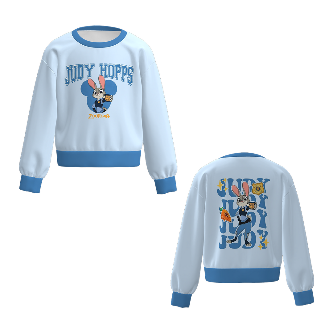 Zootopia inspired printed sweater top for girls