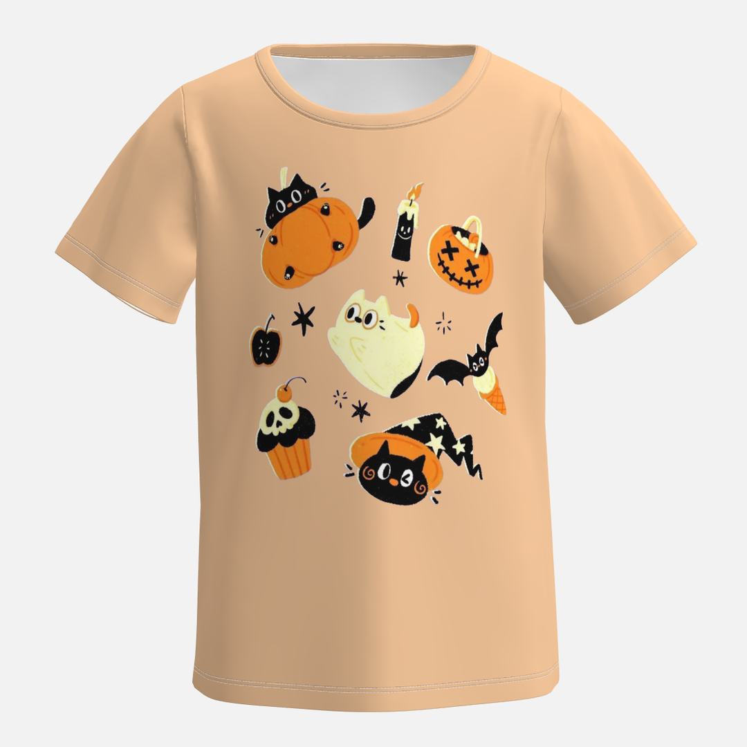 Girls Halloween themed printed T-shirt holiday top