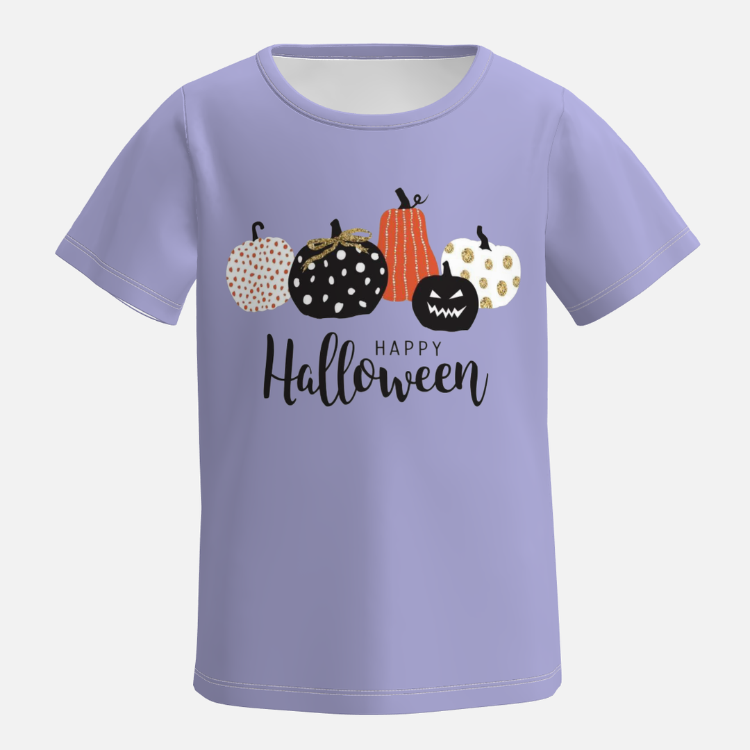 Girls Halloween themed printed T-shirt holiday top
