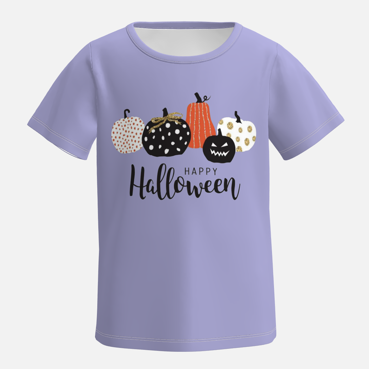 Girls Halloween themed printed T-shirt holiday top