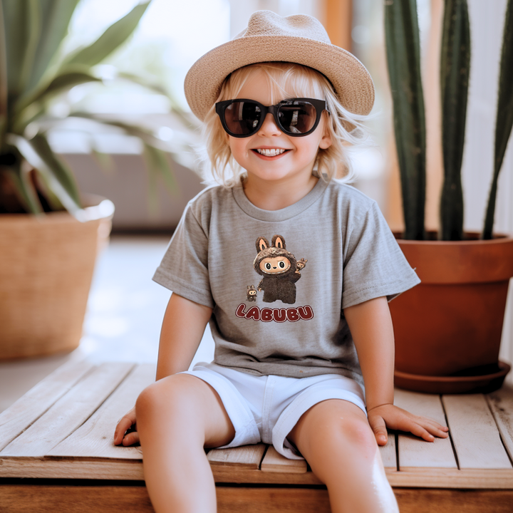 Girls cute LABUBU short-sleeved T-shirt