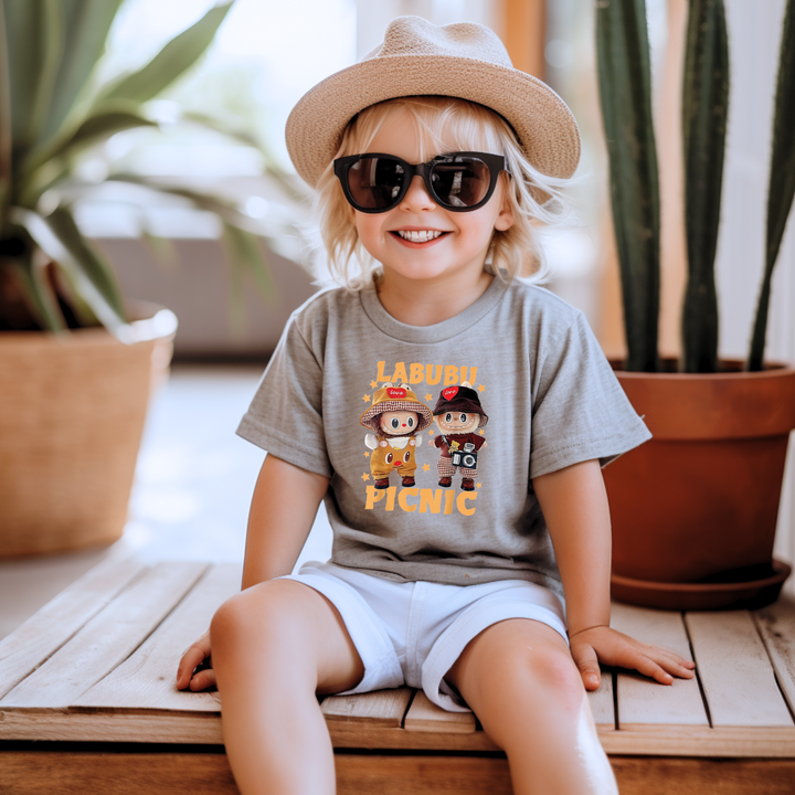 Girls cute LABUBU short-sleeved T-shirt