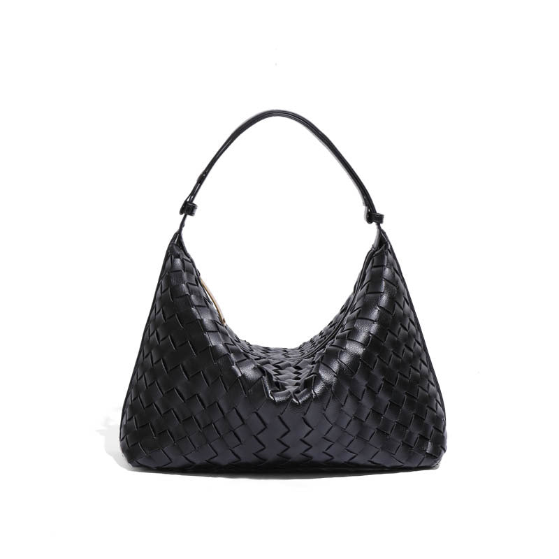 WEAVED LEATHER SHOULDER BAG FOR WOMEN