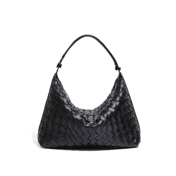 WEAVED LEATHER SHOULDER BAG FOR WOMEN