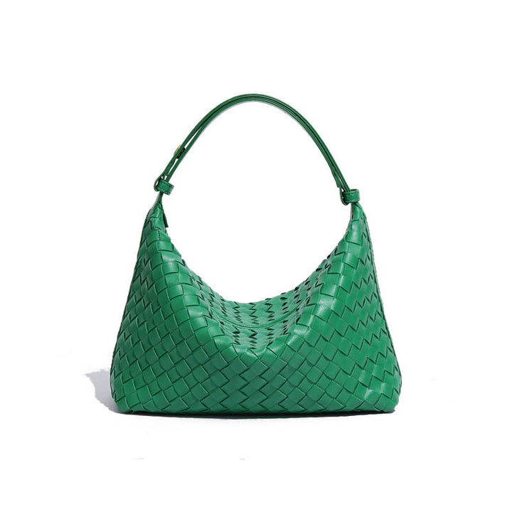 WEAVED LEATHER SHOULDER BAG FOR WOMEN