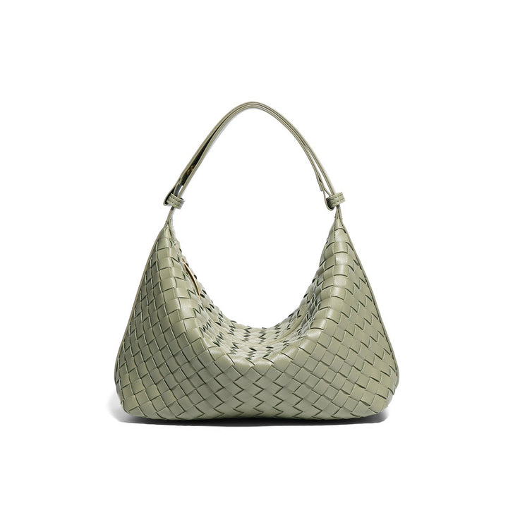 WEAVED LEATHER SHOULDER BAG FOR WOMEN