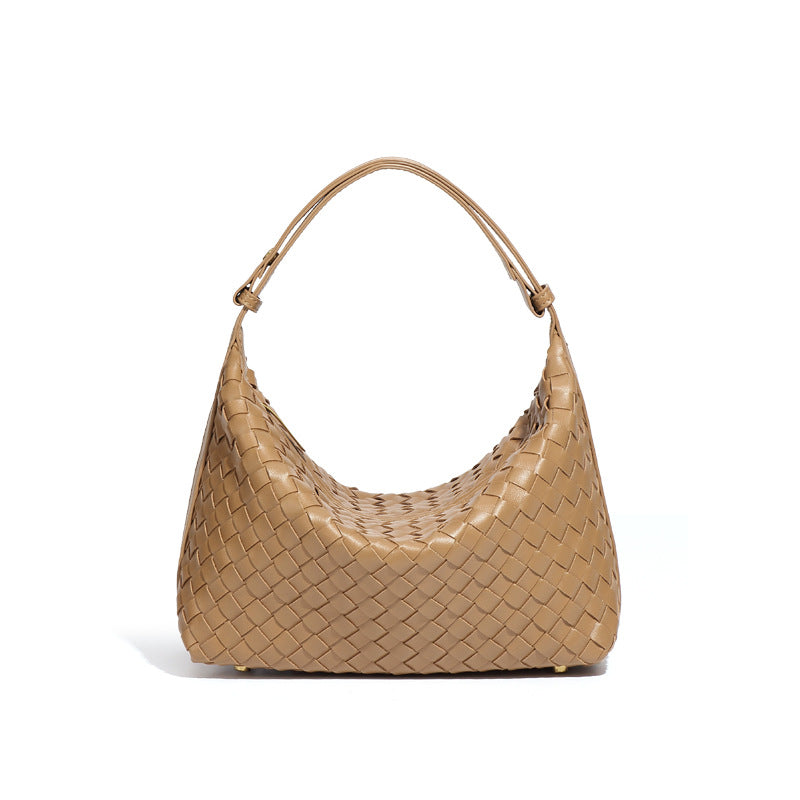 WEAVED LEATHER SHOULDER BAG FOR WOMEN