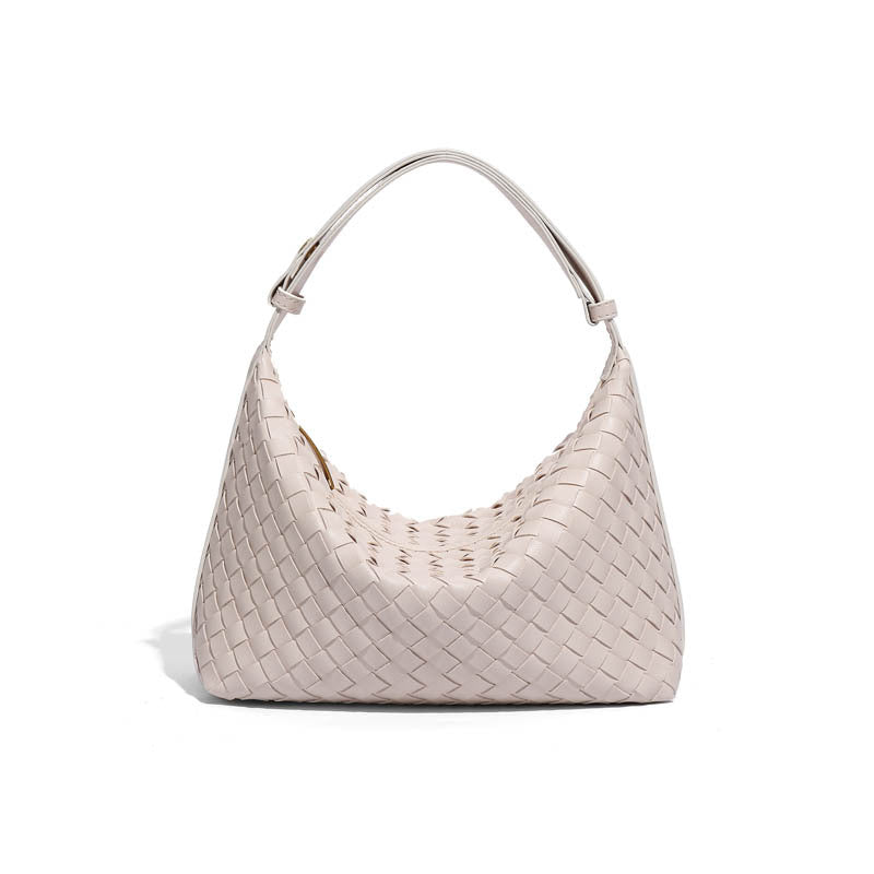 WEAVED LEATHER SHOULDER BAG FOR WOMEN