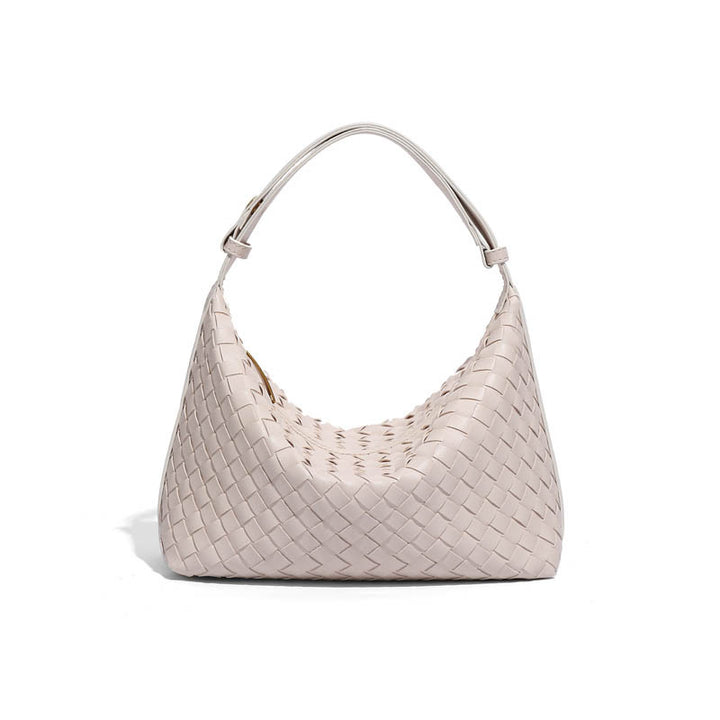 WEAVED LEATHER SHOULDER BAG FOR WOMEN