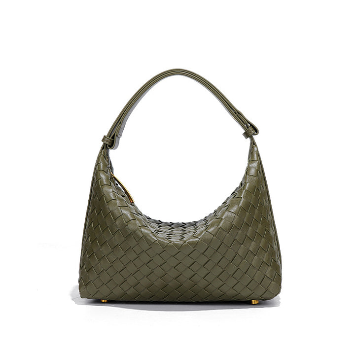 WEAVED LEATHER SHOULDER BAG FOR WOMEN