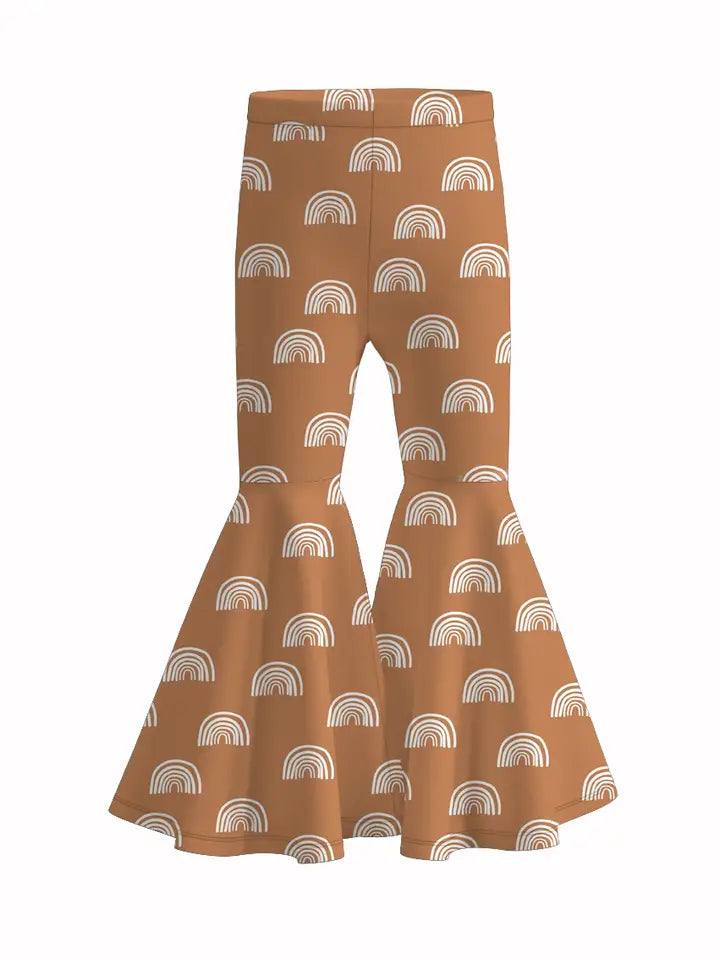 Girls' floral Bell Bottom Pant flare pant daily wear bottom
