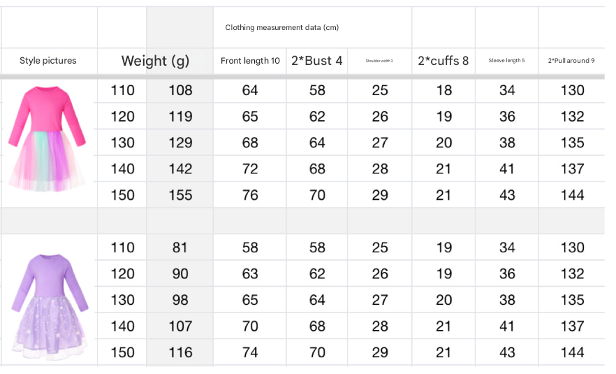 KDH K-pop inspired long sleeve tulle dress for girls