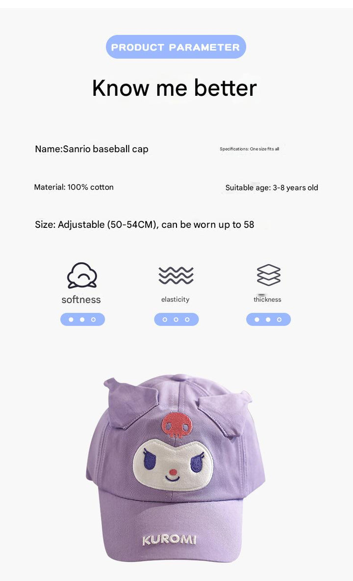 Sanrio quick-drying baseball cap for kids
