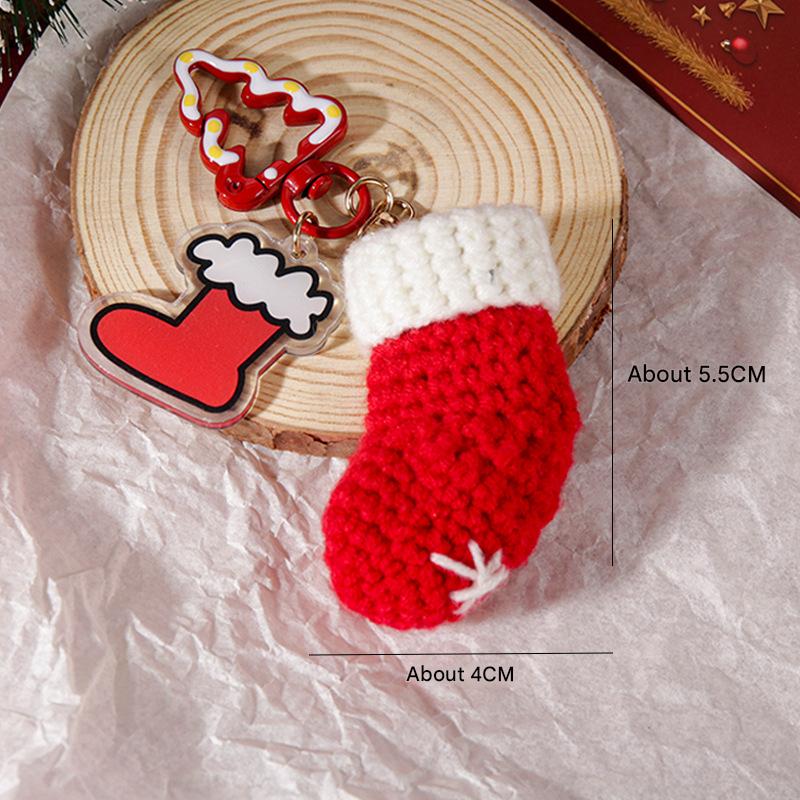 Handmade Christmas keychain bag pendant gift
