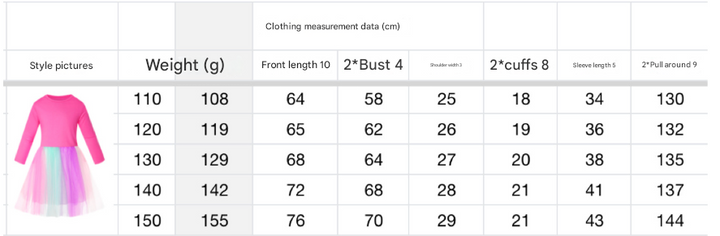 KDH K-pop inspired long sleeve tulle dress for girls