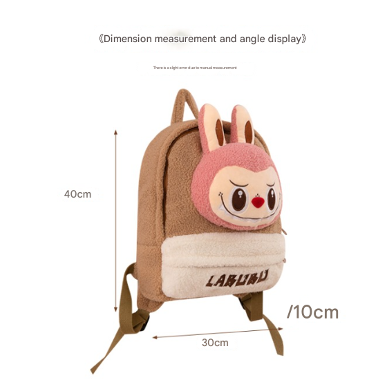 Labubu cartoon plush bag lamb wool labubu backpack