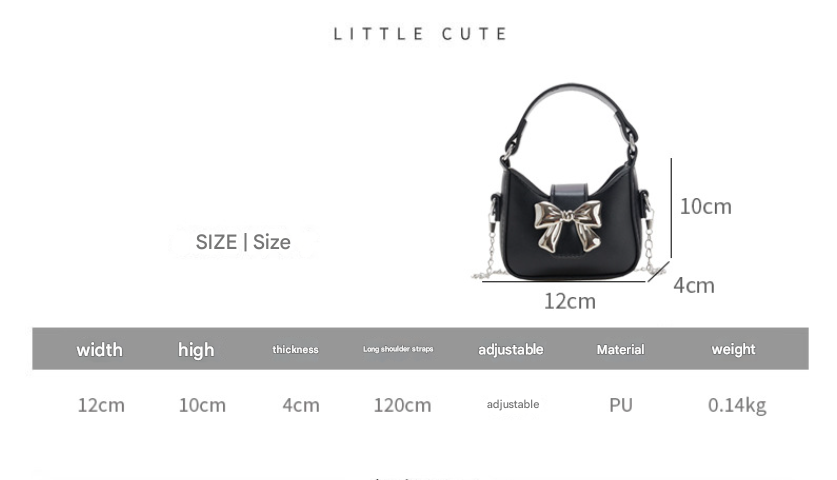 Girls bow-knot mini handbag chic shoulder bag