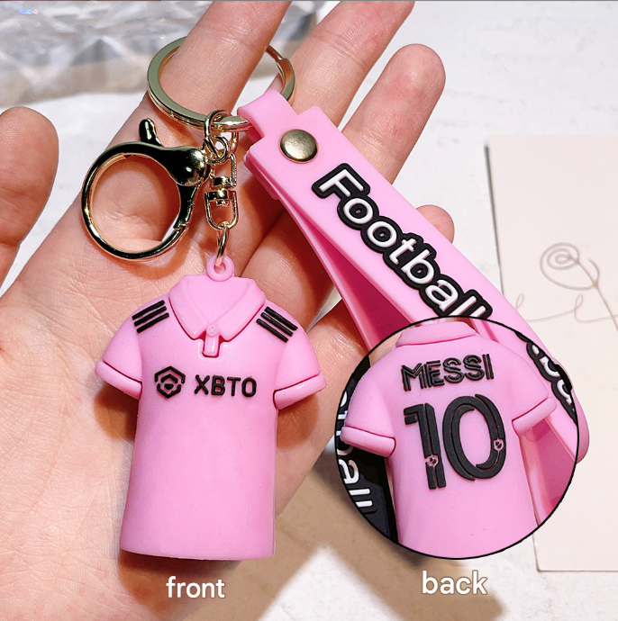 Football star character keychain Messi Ronaldo fan gift