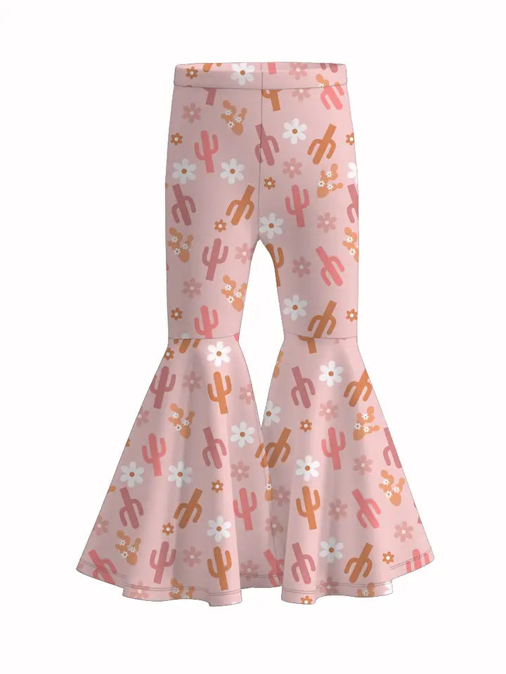 Girls' floral Bell Bottom Pant flare pant daily wear bottom