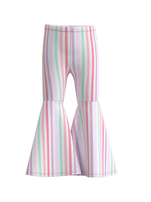 Girls' rainbow stripe  Bell Bottom Pant flare bottom pant