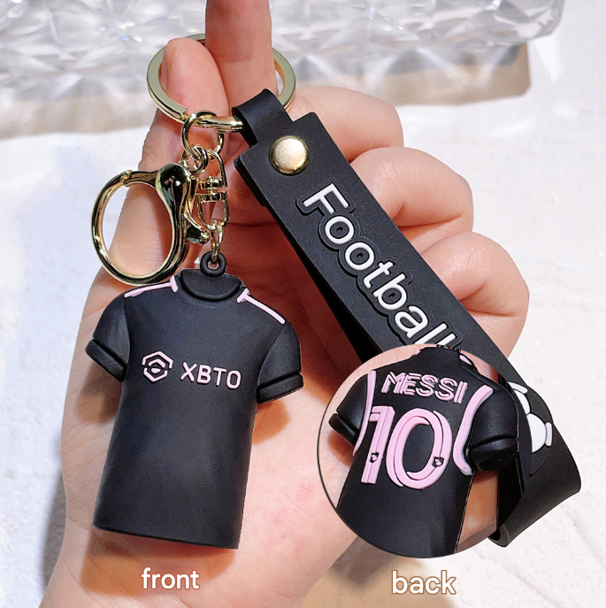 Football star character keychain Messi Ronaldo fan gift