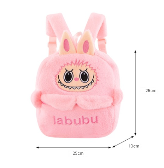 Cartoon labubu furry backpack children's plush backpack
