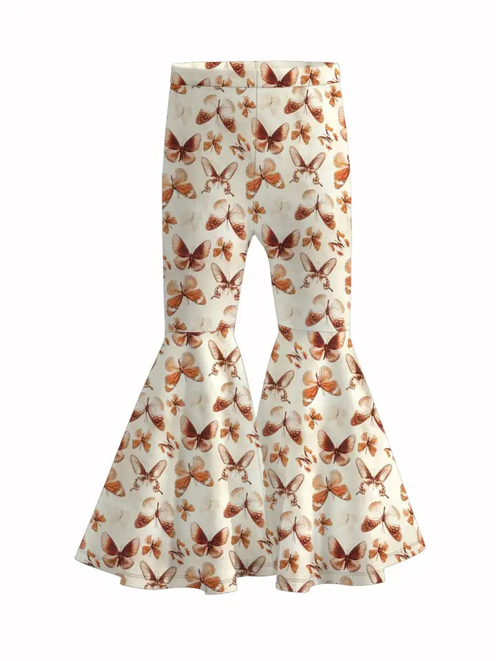 Girls' floral Bell Bottom Pant flare pant daily wear bottom
