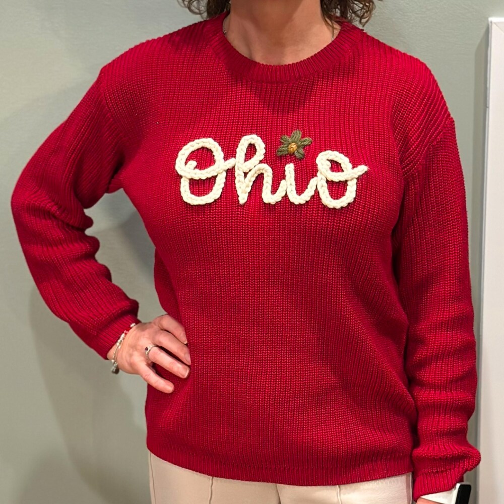 Hand Embroidered Personalized Knitted Sweater For Adults