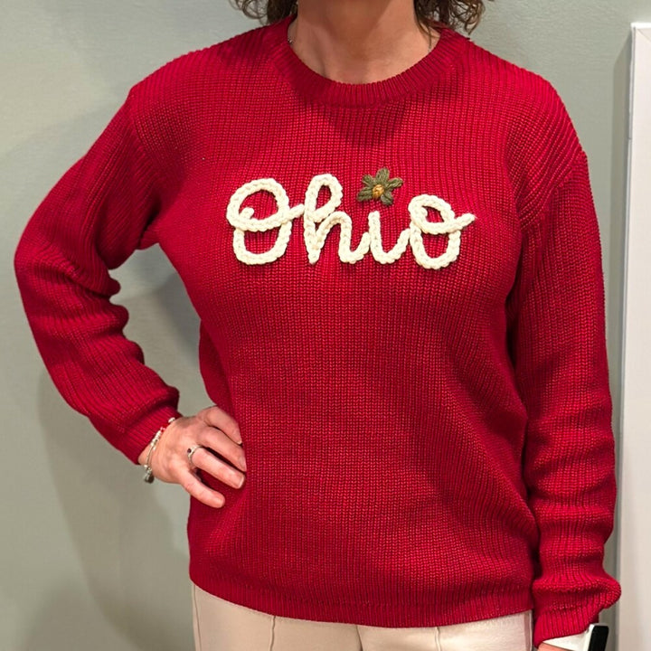 Hand Embroidered Personalized Knitted Sweater For Adults