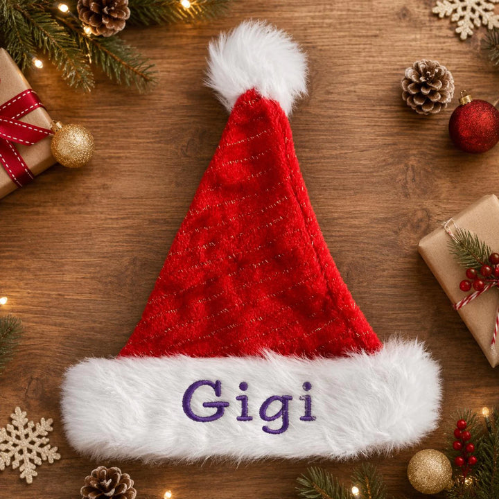 Personalized Santa Hat Custom Embroidered Family Matching Christmas Hat
