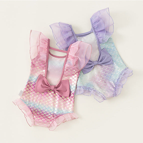 Lace ruffle Mermaid Swimsuit for girls