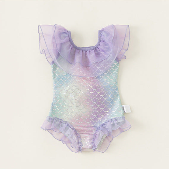 Lace ruffle Mermaid Swimsuit for girls