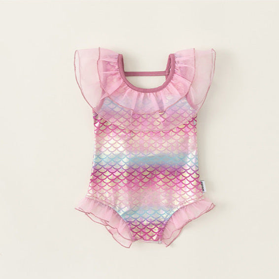 Lace ruffle Mermaid Swimsuit for girls