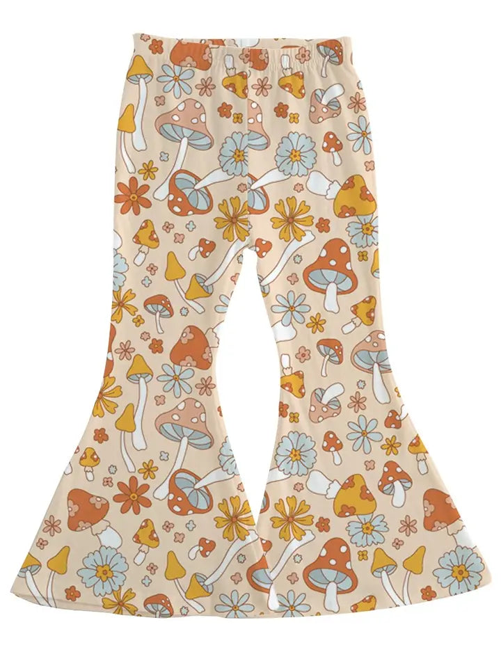 Girls' floral Bell Bottom Pant flare pant daily wear bottom